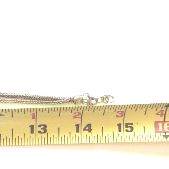 .925 SILVER OXIDIZED VINTAGE CHOKER NECKLACE WITH NATURAL BALTIC AMBER STONES - Picture 8 of 10